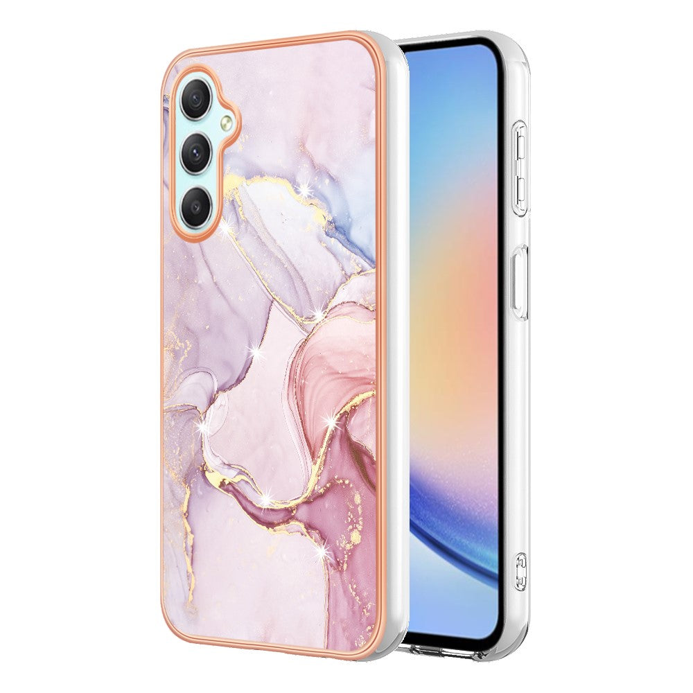 Galaxy A25 5G Schutzhülle – Mit Marmormuster 2,0 mm Galvanik-Rückseite