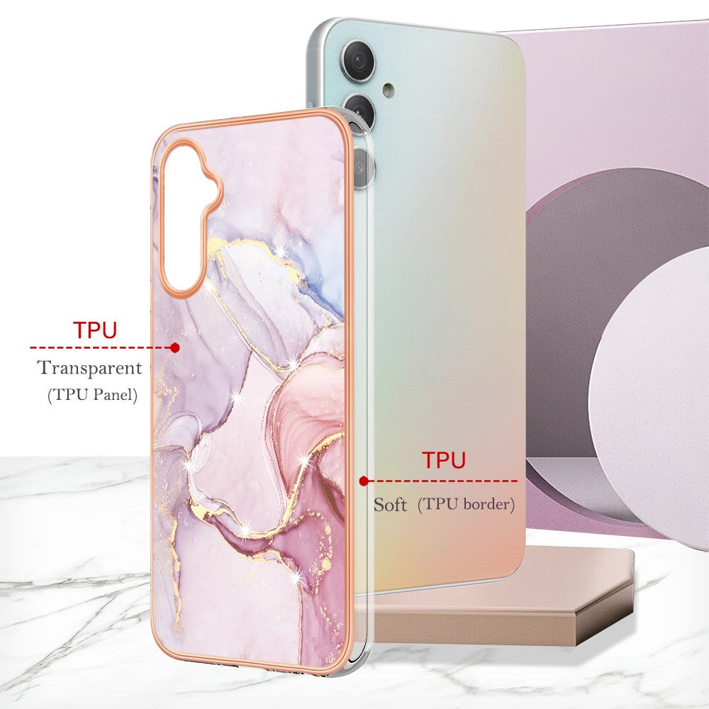 Galaxy A25 5G Schutzhülle – Mit Marmormuster 2,0 mm Galvanik-Rückseite
