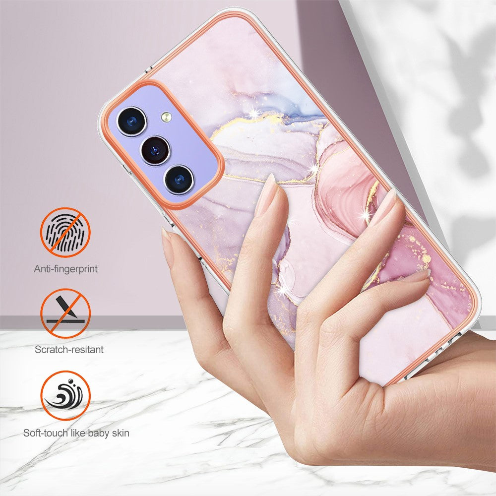 Galaxy A15 5G Schutzhülle – Mit Marmormuster 2,0 mm Galvanik-Rückseite
