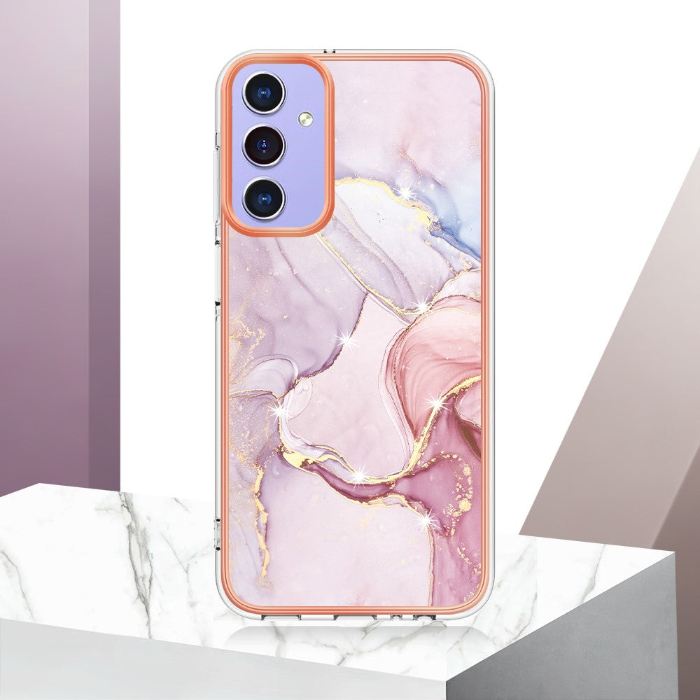 Galaxy A15 5G Schutzhülle – Mit Marmormuster 2,0 mm Galvanik-Rückseite
