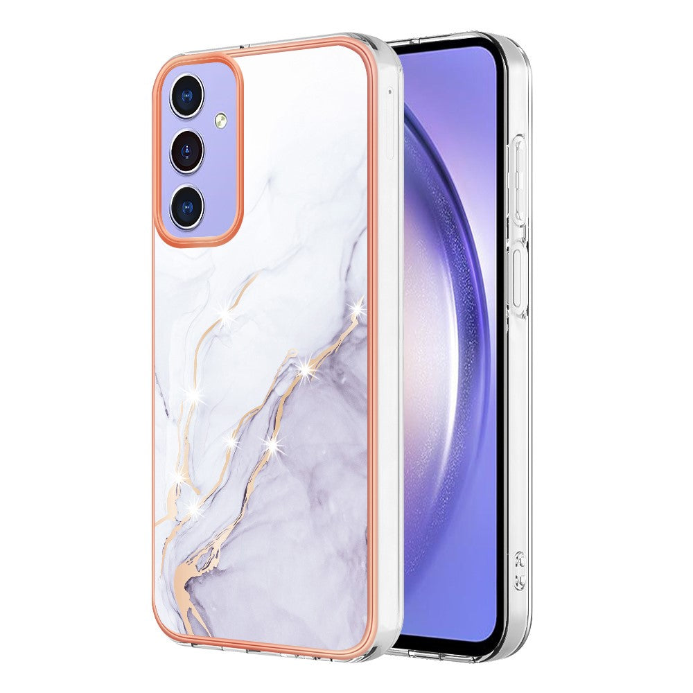 Galaxy A15 5G Schutzhülle – Mit Marmormuster 2,0 mm Galvanik-Rückseite