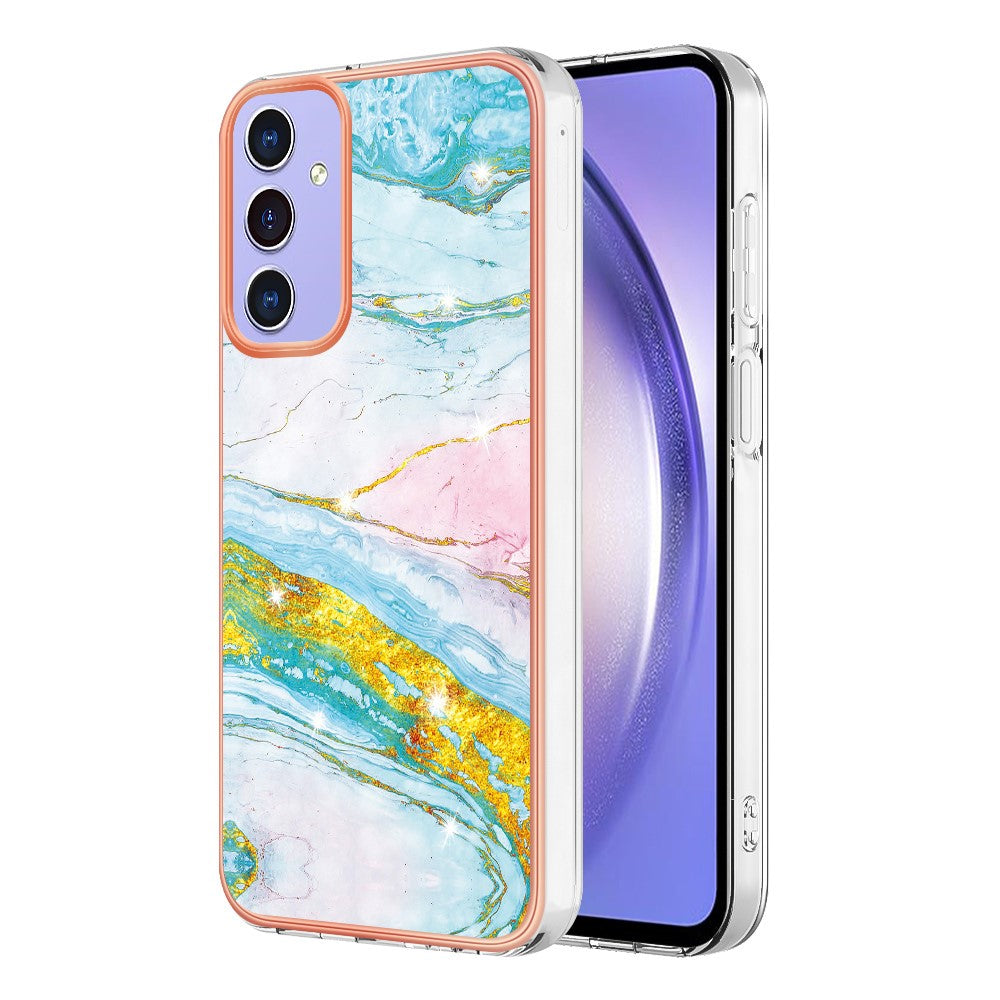 Galaxy A15 5G Schutzhülle – Mit Marmormuster 2,0 mm Galvanik-Rückseite