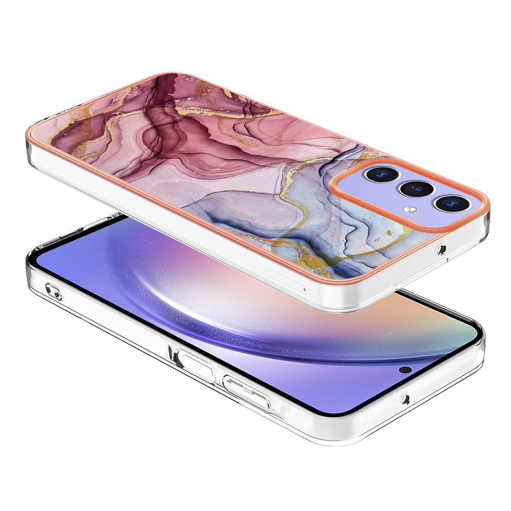 Galaxy A15 5G Schutzhülle – Mit Marmormuster 2,0 mm Galvanik-Rückseite