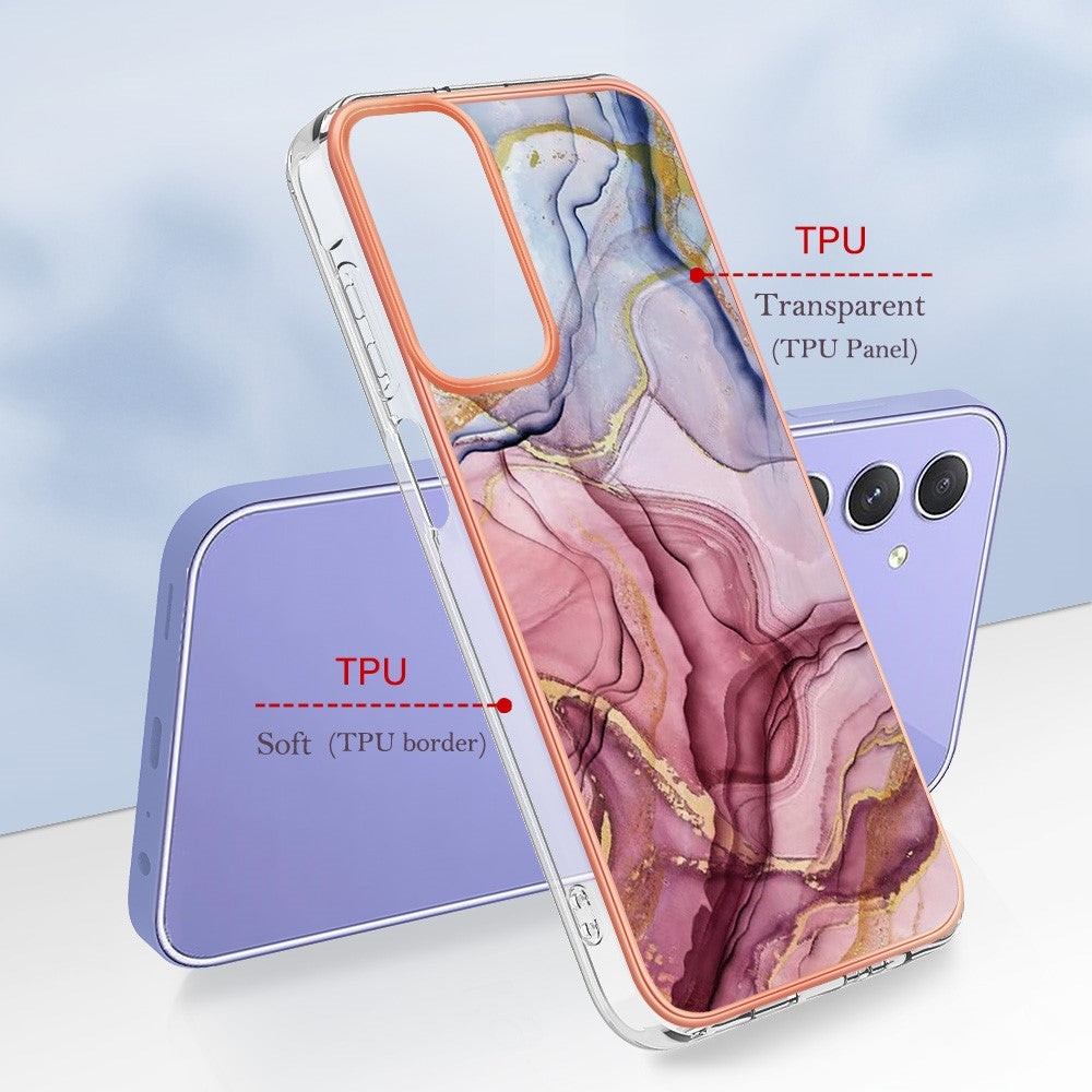Galaxy A15 5G Schutzhülle – Mit Marmormuster 2,0 mm Galvanik-Rückseite
