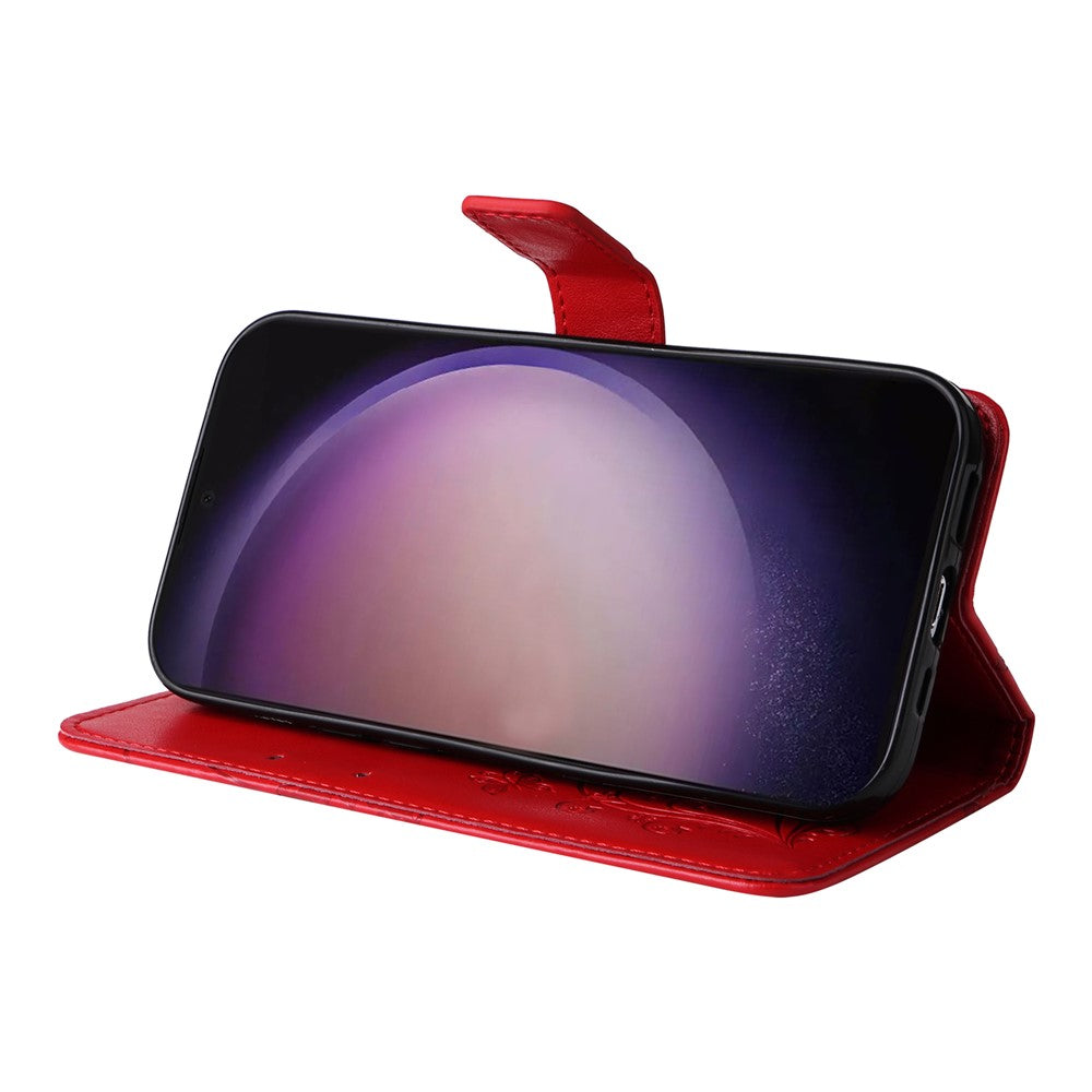 Galaxy S24 Ultra Wallet-Hülle – Schmetterling Aufgedruckt & Mit Ständer und Riemen