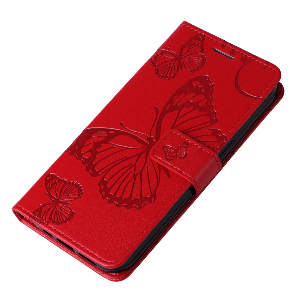 Galaxy S24 Ultra Wallet-Hülle – Schmetterling Aufgedruckt & Mit Ständer und Riemen