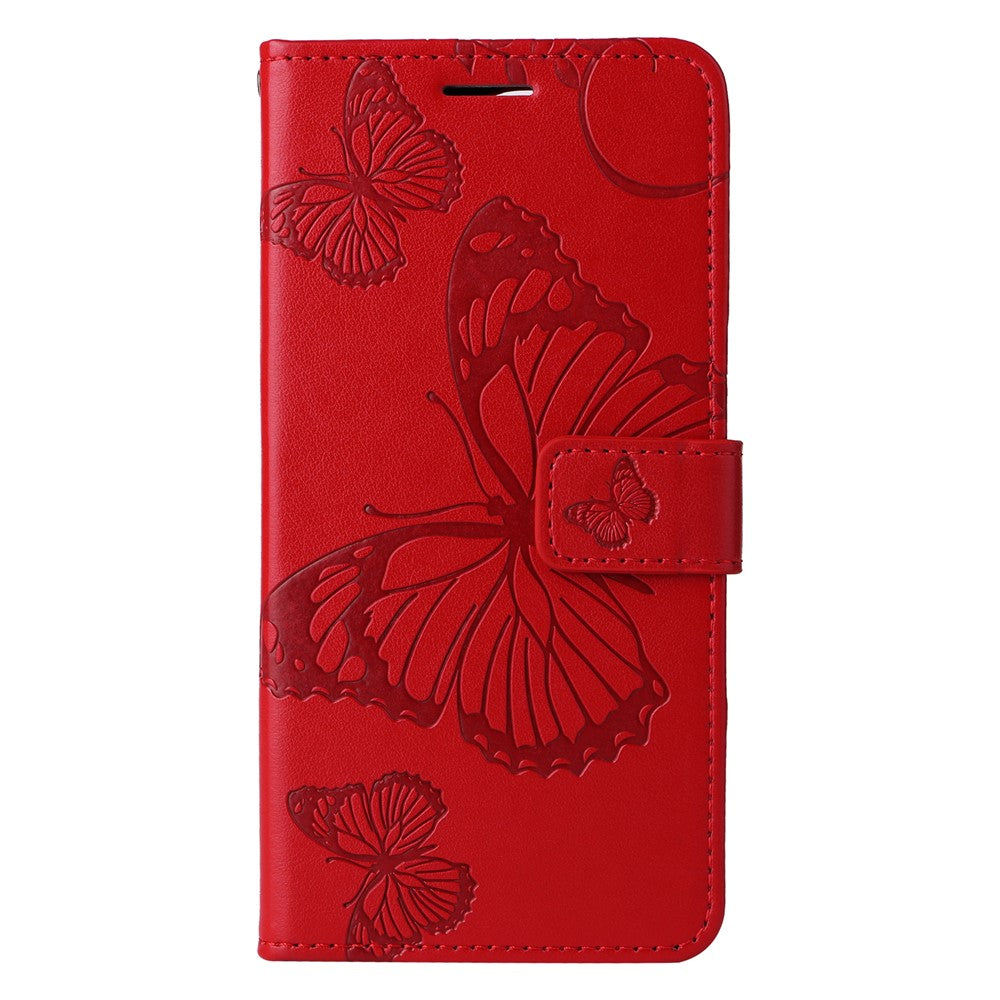 Galaxy S25 / S24 Wallet-Hülle – Schmetterling Aufgedruckt & Mit Ständer und Riemen
