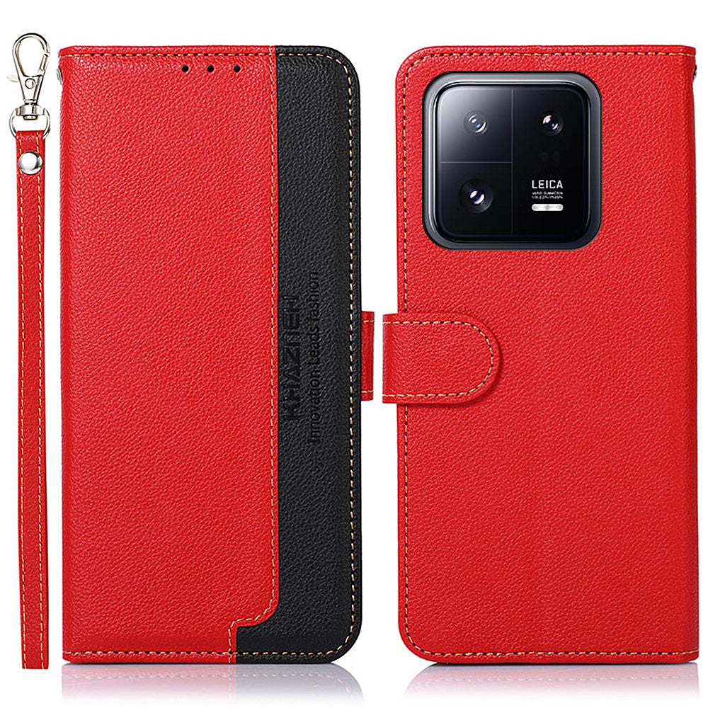 KHAZNEH For Xiaomi 14 Case Leather Phone Cover with RFID Blocking Wallet