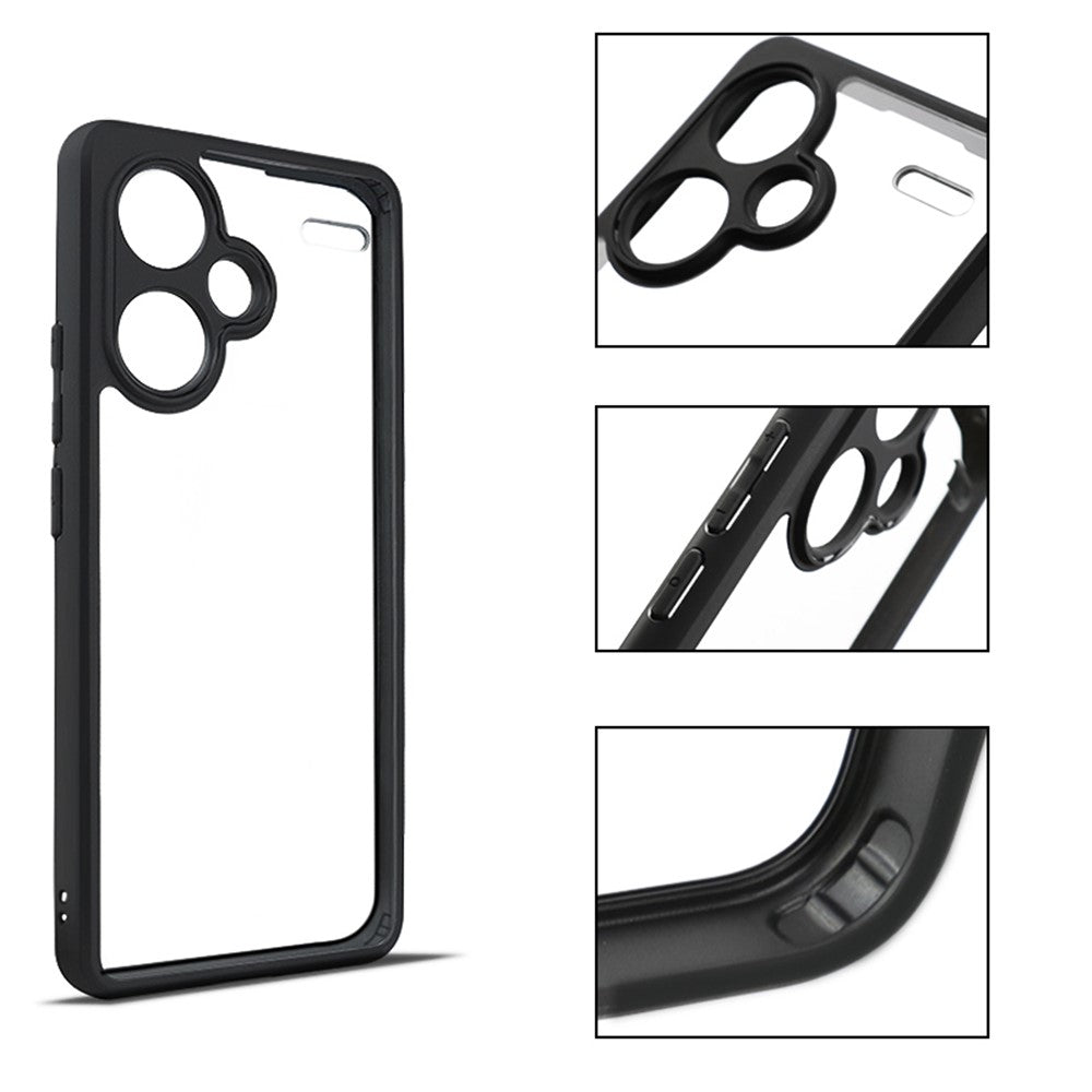 For Xiaomi Redmi Note 13 Pro+ 5G Slim-Fit TPU + PC Clear Phone Cover Dustproof Phone Shell Case