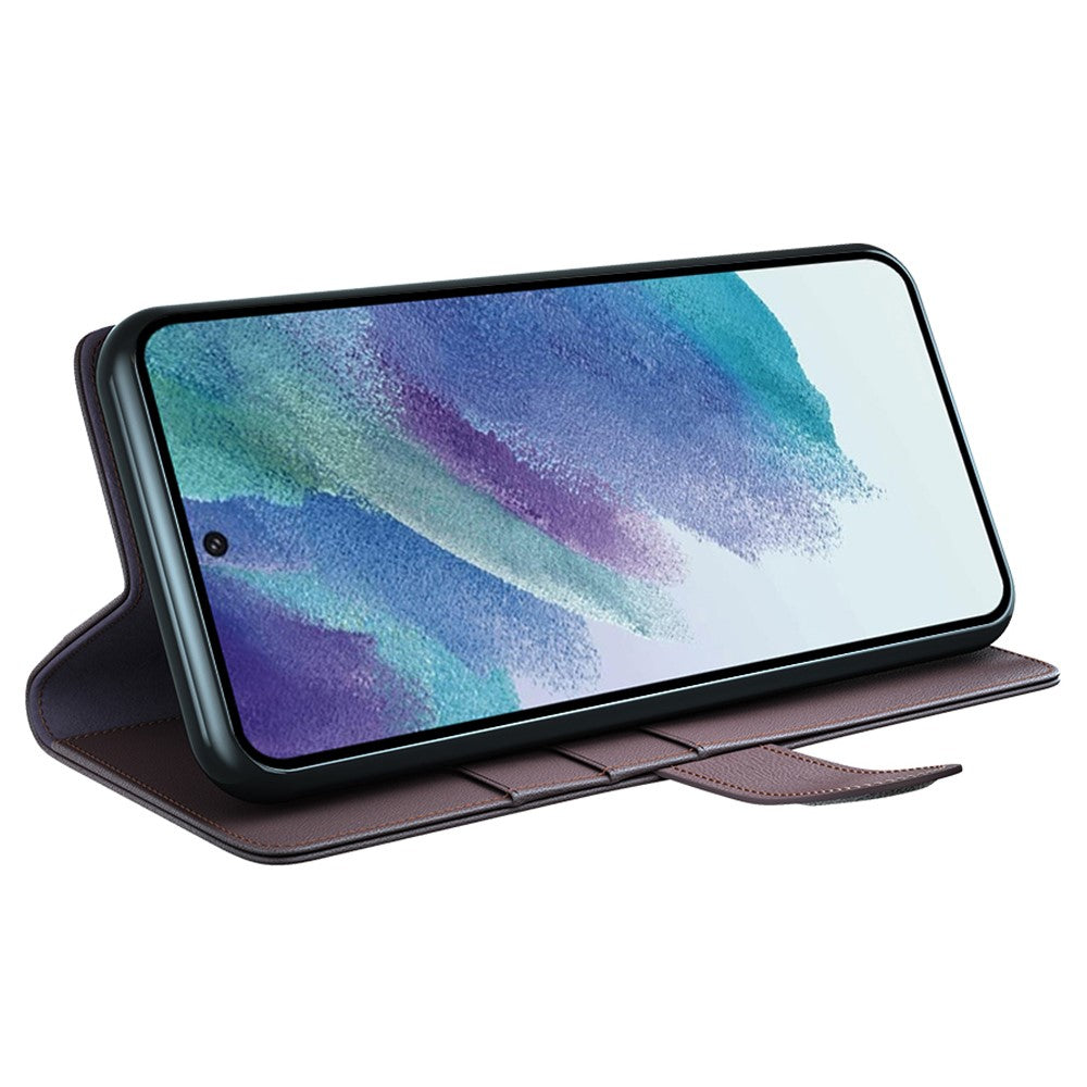 Galaxy S21 FE 5G Echtleder Hülle mit Kartenfach