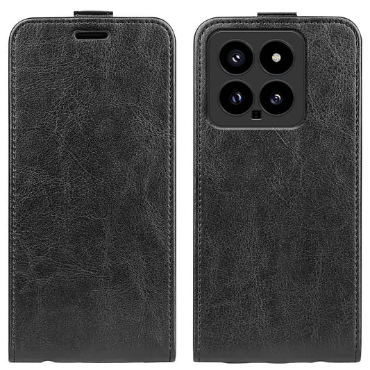 Xiaomi 14 Handyhülle – Crazy Horse Textur Lederbezug mit Kartenhalter