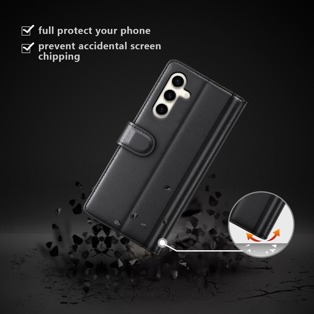 Galaxy S24 Plus Echtleder Hülle mit Kartenfach