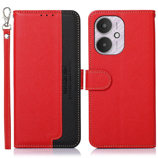 KHAZNEH For Xiaomi Redmi 13C 4G / 13C 5G / Poco C65 4G / Poco M6 5G / 13R 5G Case RFID Blocking Phone Leather Cover