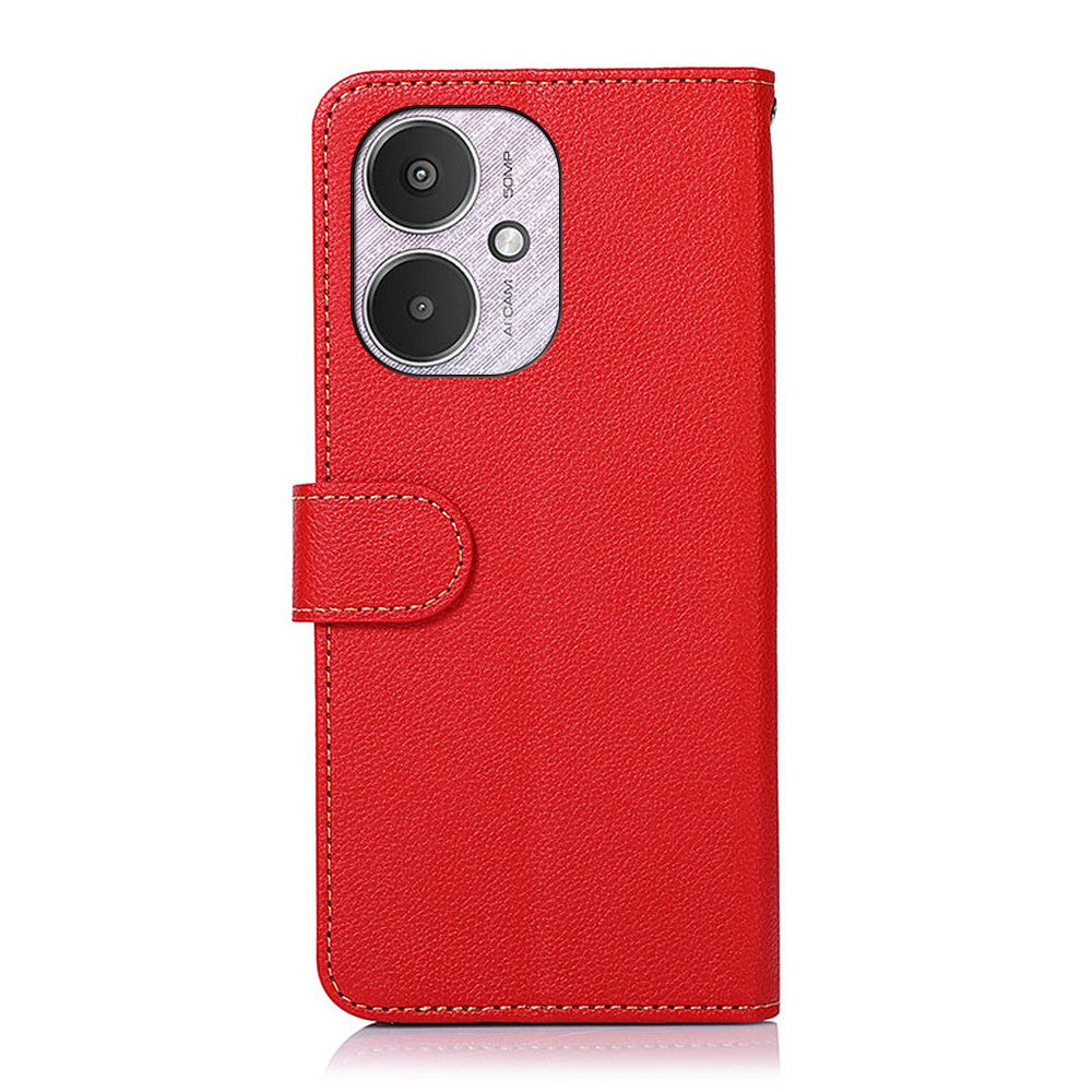 KHAZNEH For Xiaomi Redmi 13C 4G / 13C 5G / Poco C65 4G / Poco M6 5G / 13R 5G Case RFID Blocking Phone Leather Cover