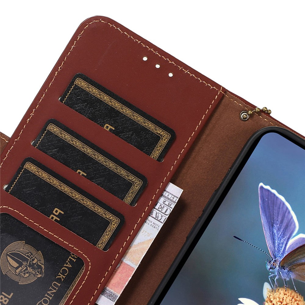 For Xiaomi Redmi 13C 4G / 13C 5G / Poco C65 4G / Poco M6 5G / 13R 5G Case Genuine Cow Leather RFID Blocking Wallet Cover
