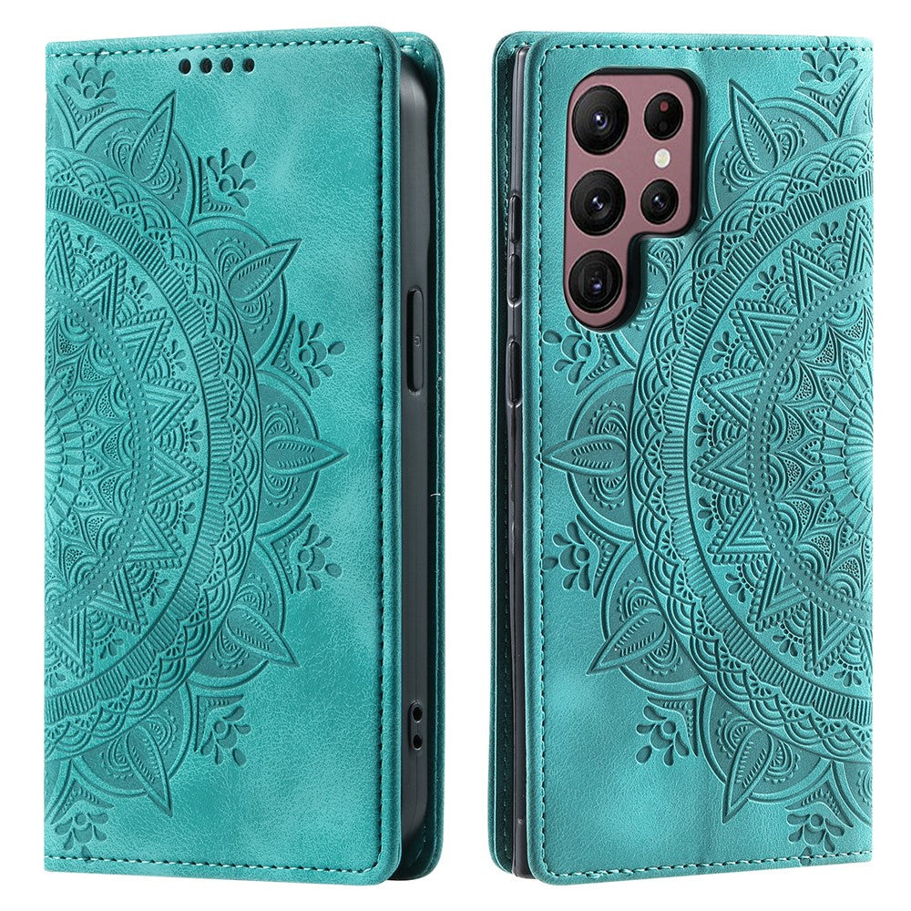 Galaxy S24 Ultra Wallet-Hülle – Mit Magnetverschluss & Muster aufgedruckt