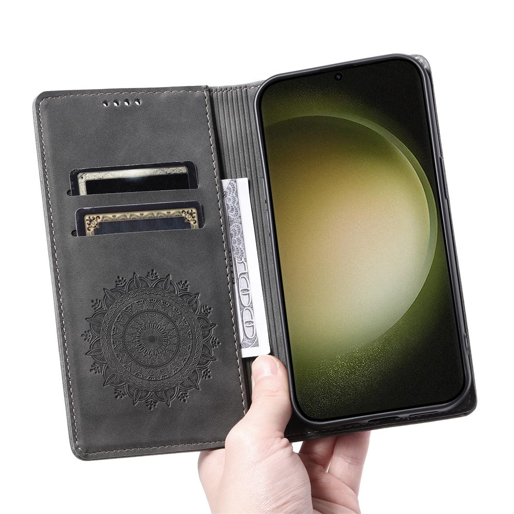 Galaxy S23 Wallet-Hülle – Mit Magnetverschluss & Muster aufgedruckt