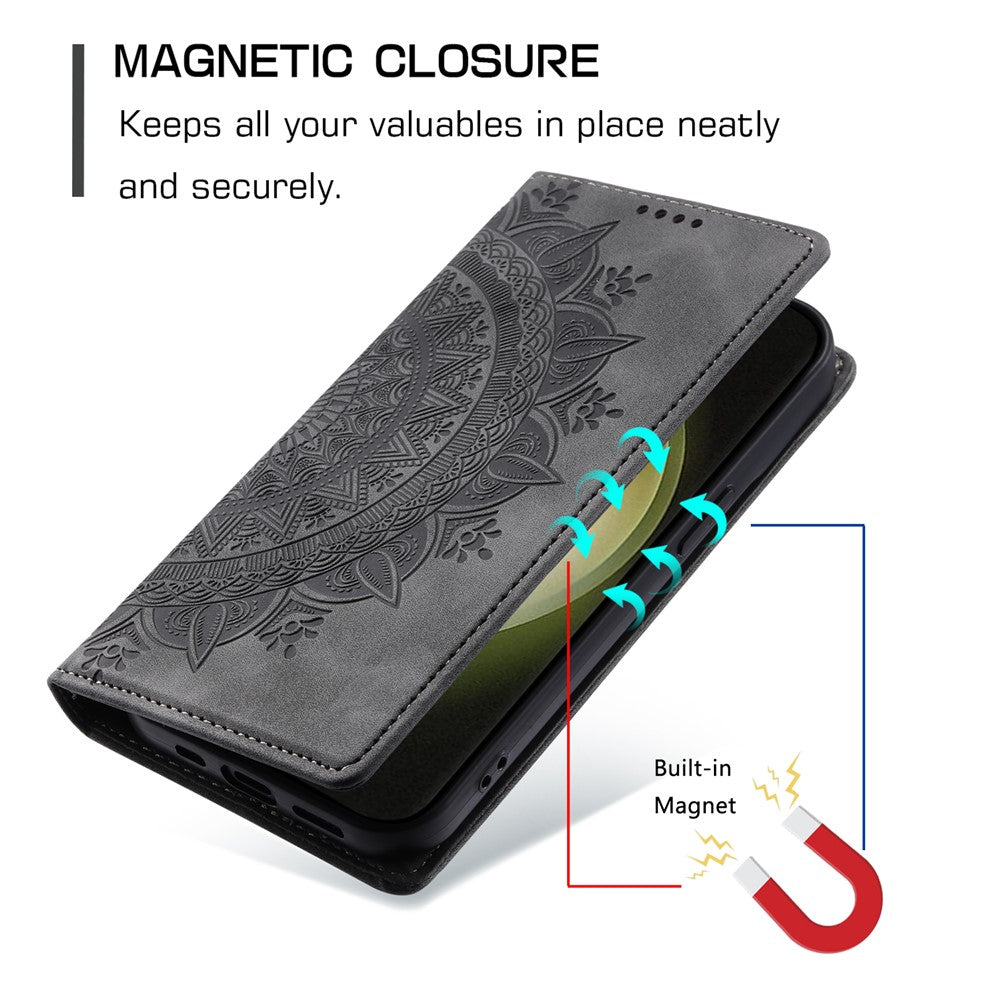 Galaxy S23 Wallet-Hülle – Mit Magnetverschluss & Muster aufgedruckt