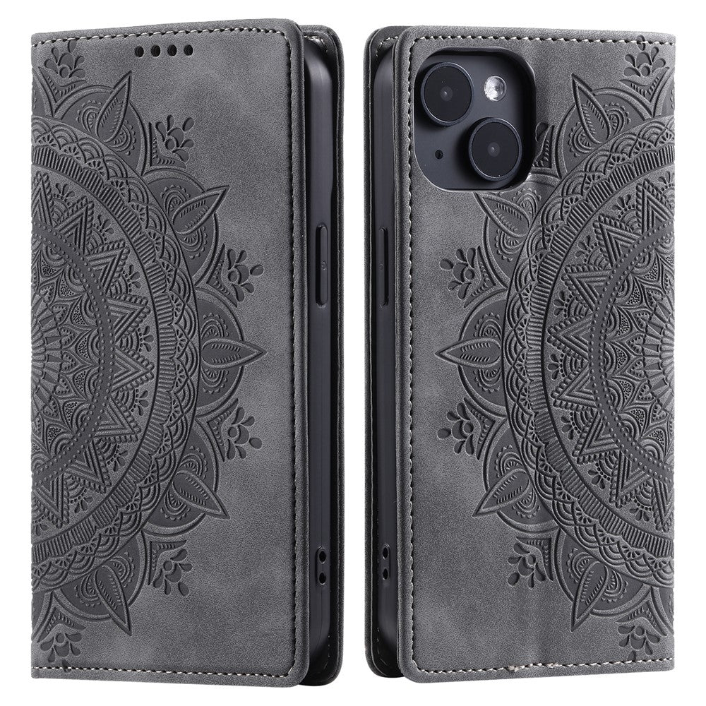 iPhone 15 Plus Wallet-Hülle – Mit Magnetverschluss & Muster aufgedruckt