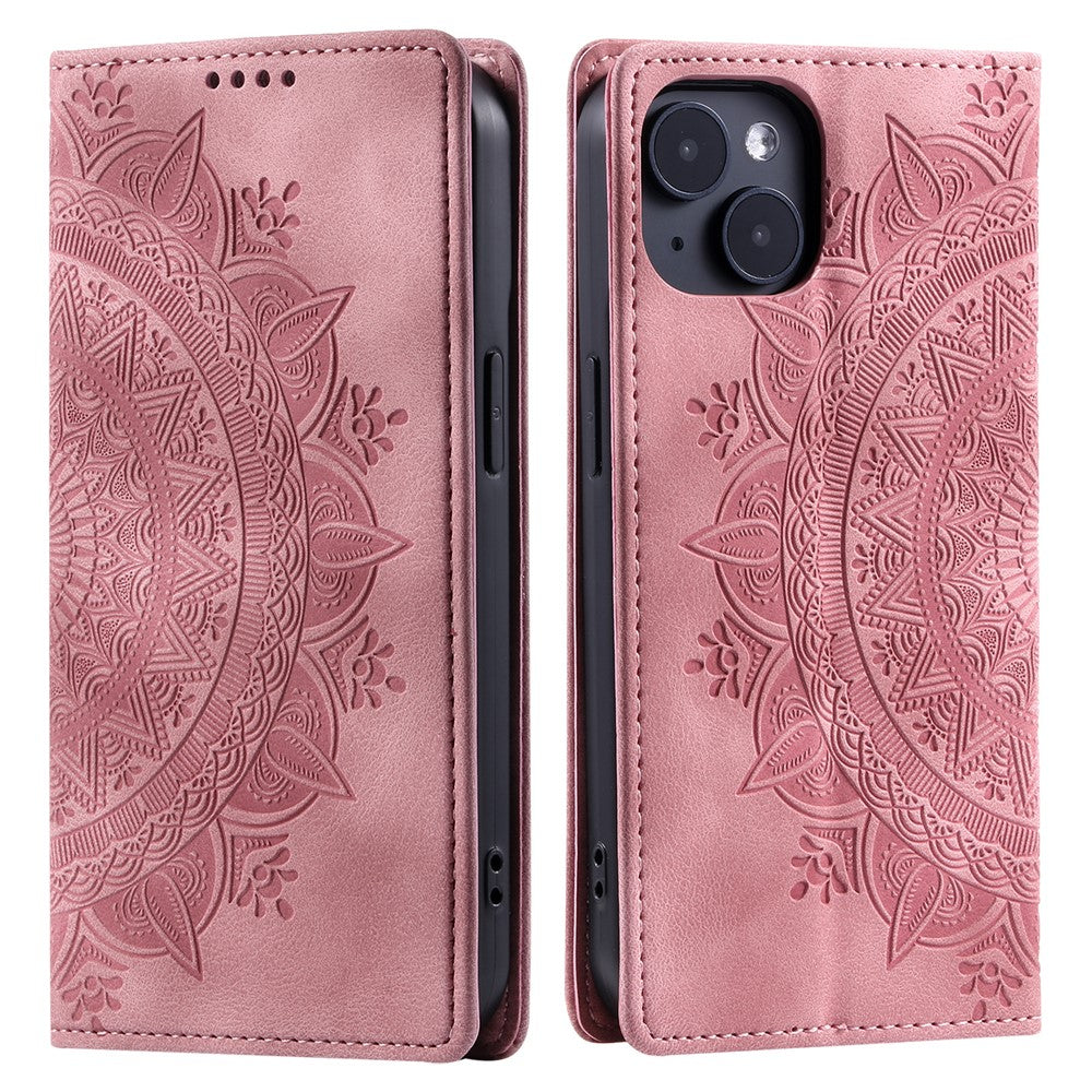 iPhone 15 Wallet-Hülle – Mit Magnetverschluss & Muster aufgedruckt
