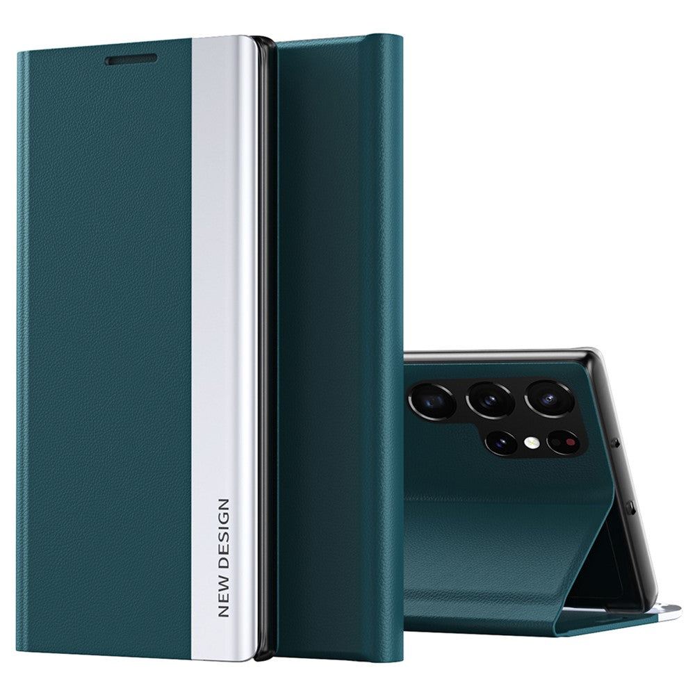 Galaxy S24 Ultra Klappbare Hülle – elegant, stoßfest, mit Ständer & galvanisierter Oberfläche