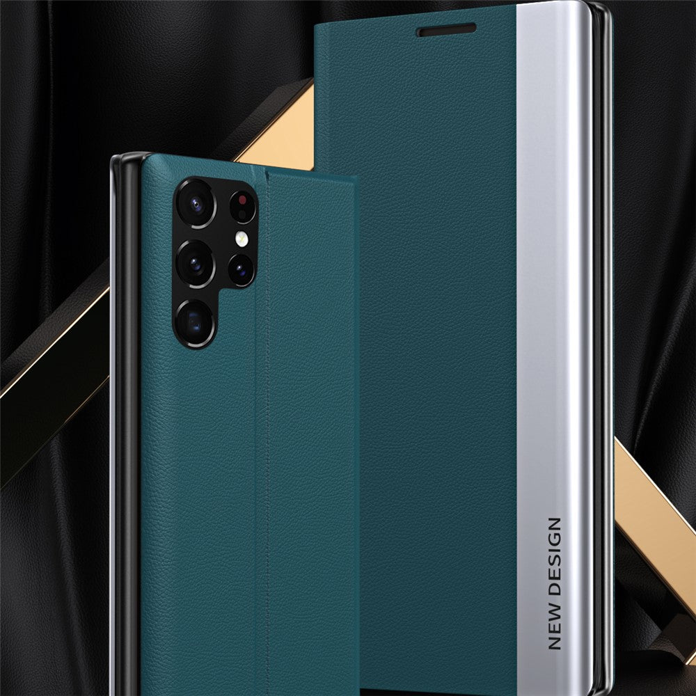 Galaxy S24 Ultra Klappbare Hülle – elegant, stoßfest, mit Ständer & galvanisierter Oberfläche