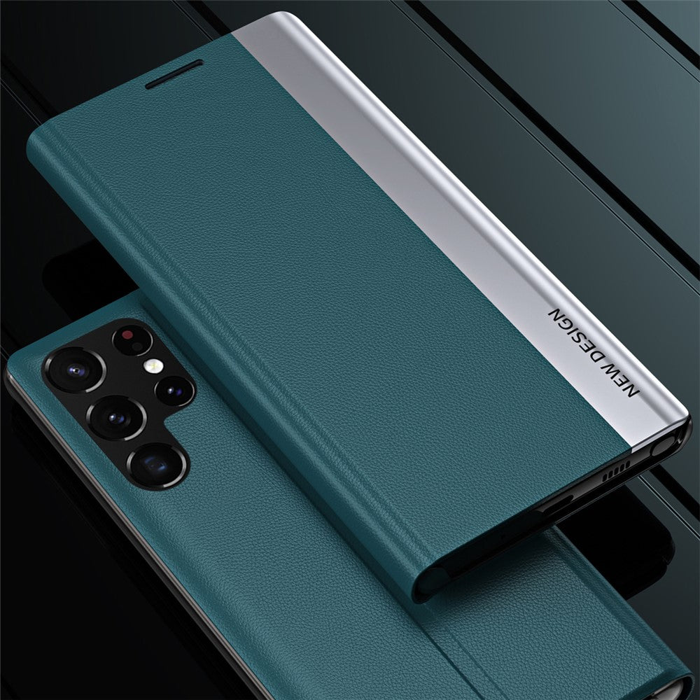 Galaxy S24 Ultra Klappbare Hülle – elegant, stoßfest, mit Ständer & galvanisierter Oberfläche