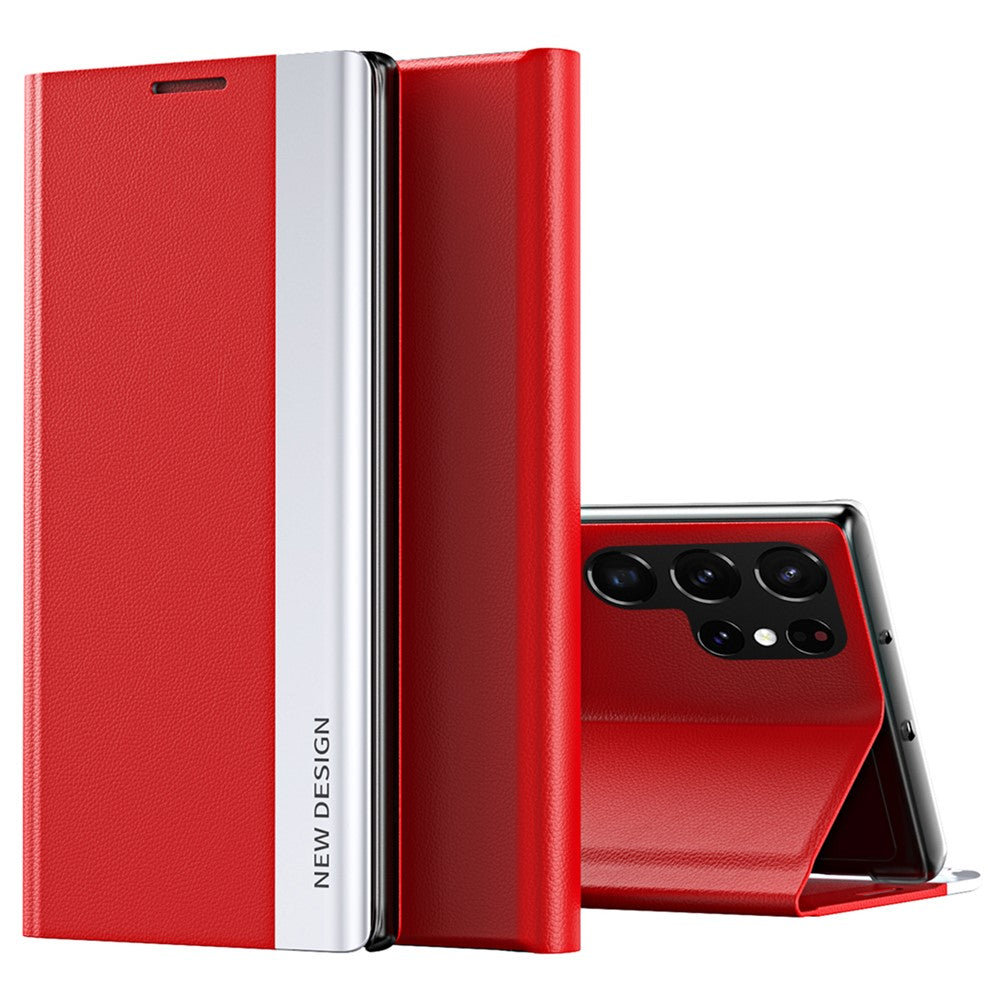 Galaxy S24 Ultra Klappbare Hülle – elegant, stoßfest, mit Ständer & galvanisierter Oberfläche