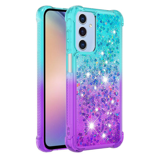 Galaxy A15 5G Glitter-Hülle – Farbverlauf mit funkelndem Puder