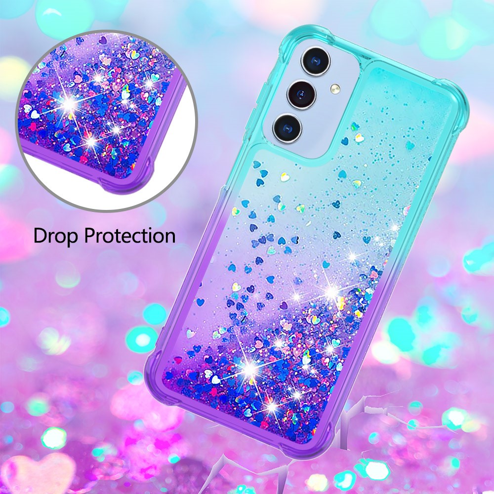 Galaxy A15 5G Glitter-Hülle – Farbverlauf mit funkelndem Puder