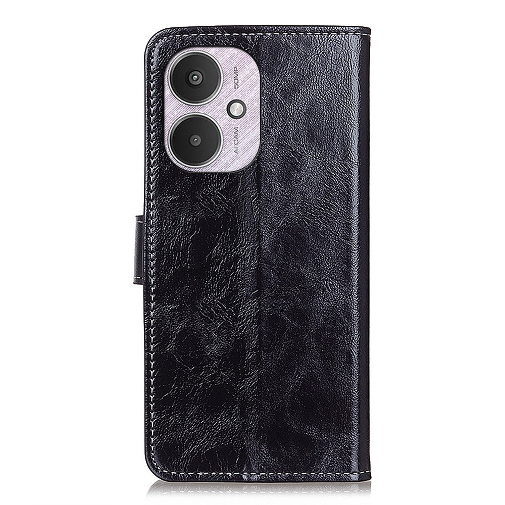 For Xiaomi Redmi 13C 4G / 5G / 13R 5G / Poco M6 5G / Poco C65 4G Case Slim-Fit Retro Crazy Horse Texture Wallet Leather Phone Cover