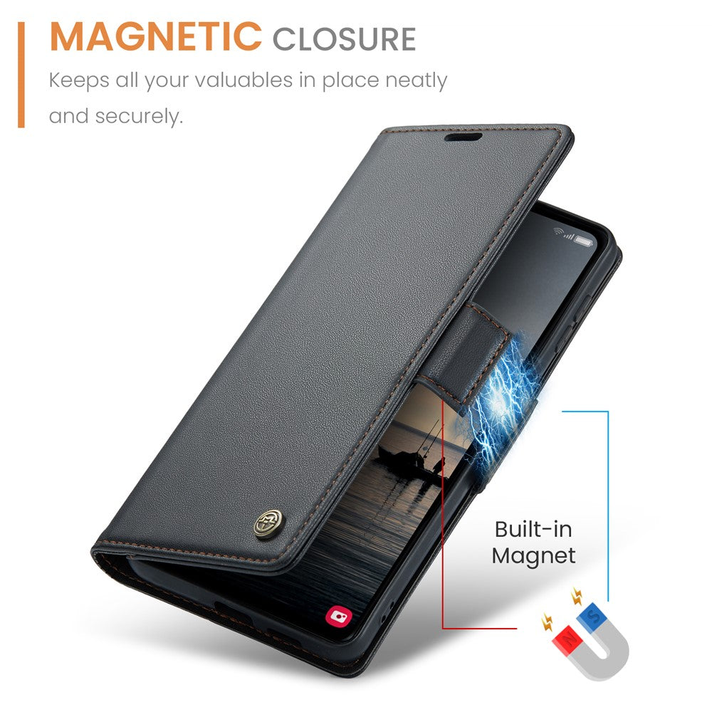 Galaxy S23 FE Glänzende Wallet-Hülle – RFID-Schutz & Ständer