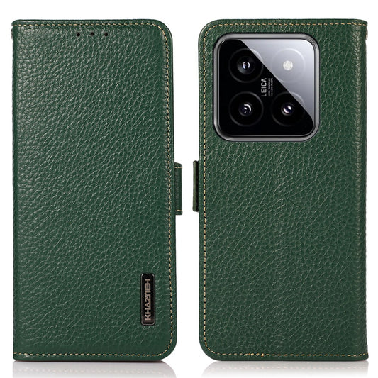 Xiaomi 14 Ultra Wallet-Handyhülle – KHAZNEH Standfunktion Litschi-Textur