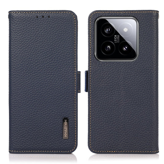 Xiaomi 14 Handyhülle – KHAZNEH mit Magnetverschluss, Echtleder-Brieftaschenhülle