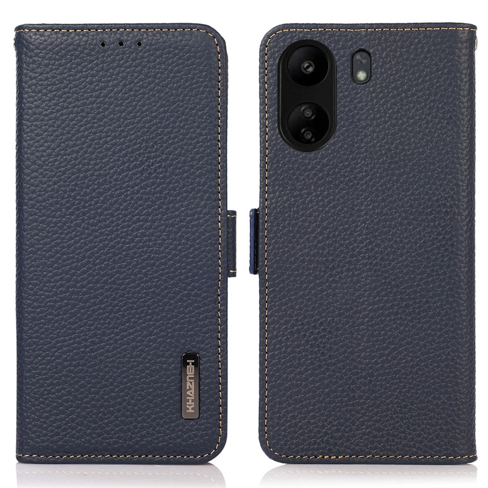 KHAZNEH For Xiaomi Redmi 13C 4G / 13C 5G / Poco C65 4G / Poco M6 5G / 13R 5G Case RFID Blocking Litchi Texture Wallet Cover