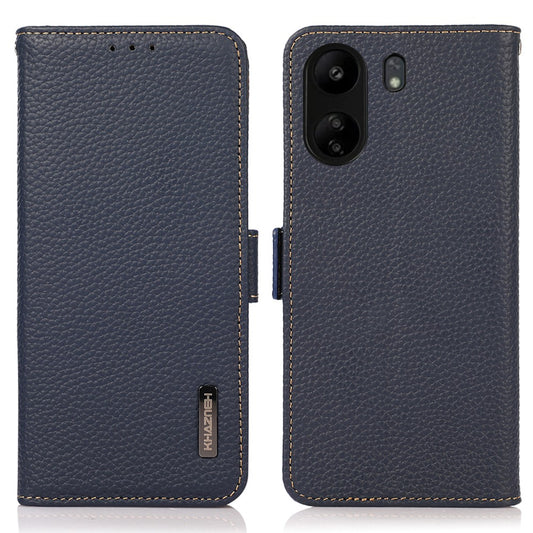 KHAZNEH For Xiaomi Redmi 13C 4G / 13C 5G / Poco C65 4G / Poco M6 5G / 13R 5G Case RFID Blocking Litchi Texture Wallet Cover
