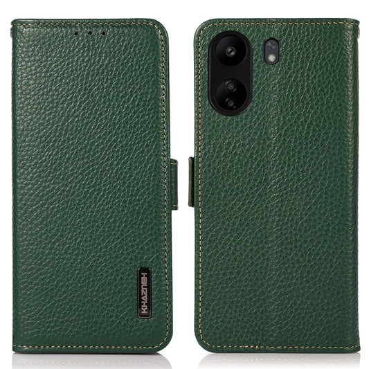 KHAZNEH For Xiaomi Redmi 13C 4G / 13C 5G / Poco C65 4G / Poco M6 5G / 13R 5G Case RFID Blocking Litchi Texture Wallet Cover