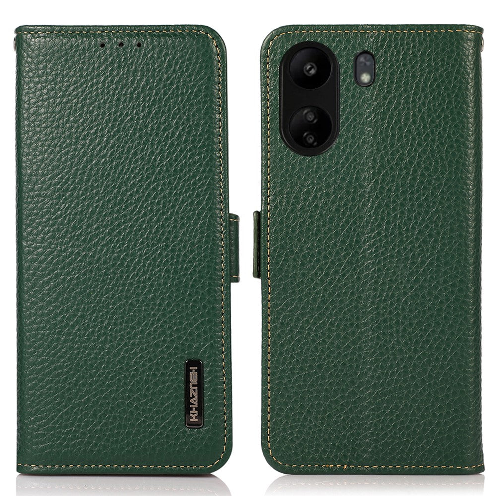KHAZNEH For Xiaomi Redmi 13C 4G / 13C 5G / Poco C65 4G / Poco M6 5G / 13R 5G Case RFID Blocking Litchi Texture Wallet Cover