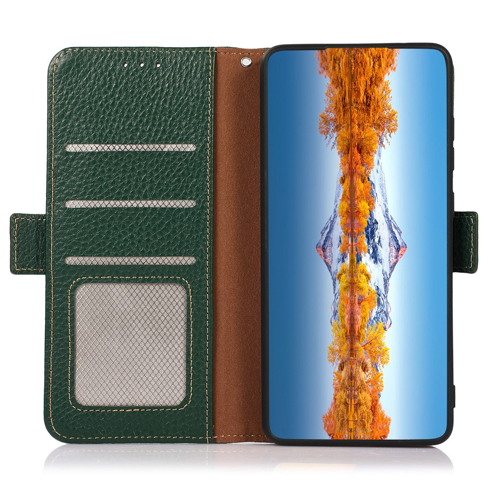 KHAZNEH For Xiaomi Redmi 13C 4G / 13C 5G / Poco C65 4G / Poco M6 5G / 13R 5G Case RFID Blocking Litchi Texture Wallet Cover