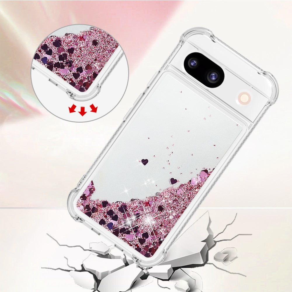 Pixel 8a Glitzer-Hülle – Stoßfest & mit Treibsand