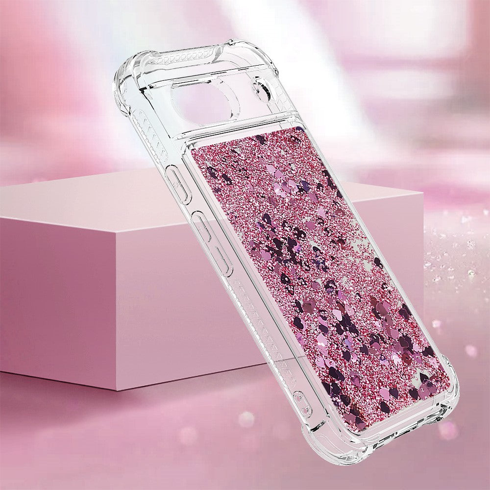 Pixel 8a Glitzer-Hülle – Stoßfest & mit Treibsand