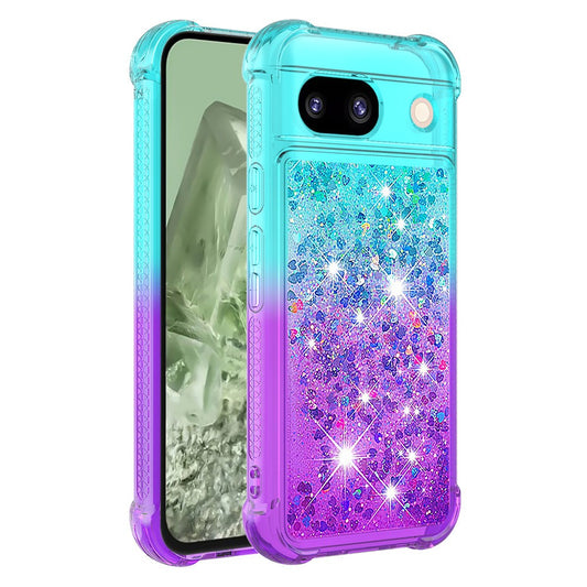 Pixel 8a Glitter-Hülle – Farbverlauf mit funkelndem Puder