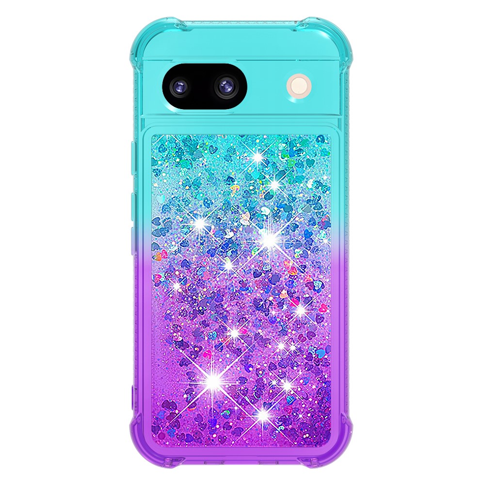 Pixel 8a Glitter-Hülle – Farbverlauf mit funkelndem Puder