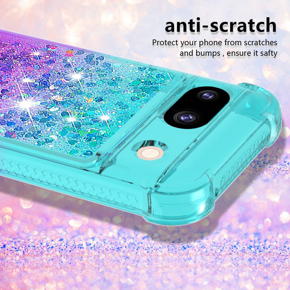 Pixel 8a Glitter-Hülle – Farbverlauf mit funkelndem Puder