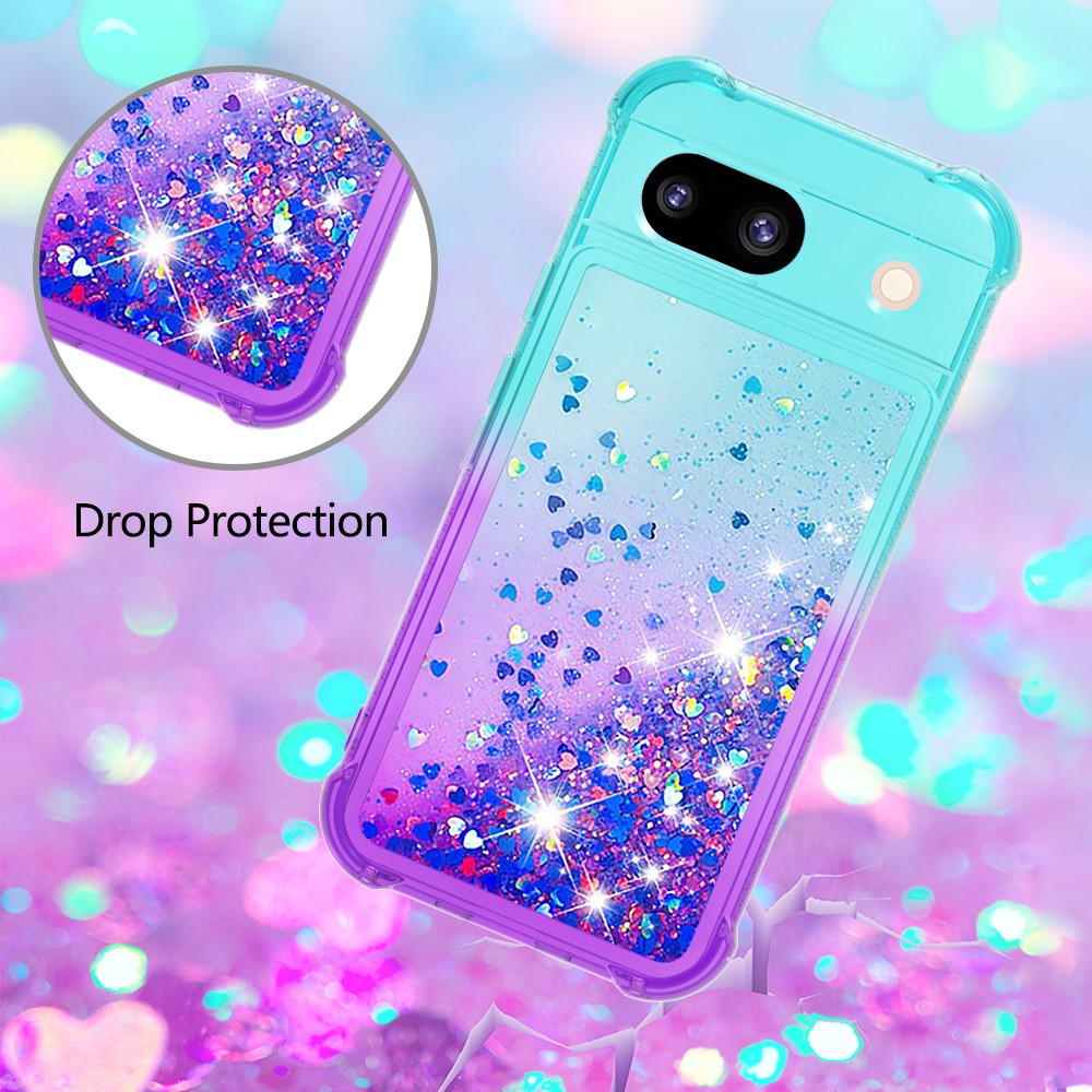 Pixel 8a Glitter-Hülle – Farbverlauf mit funkelndem Puder
