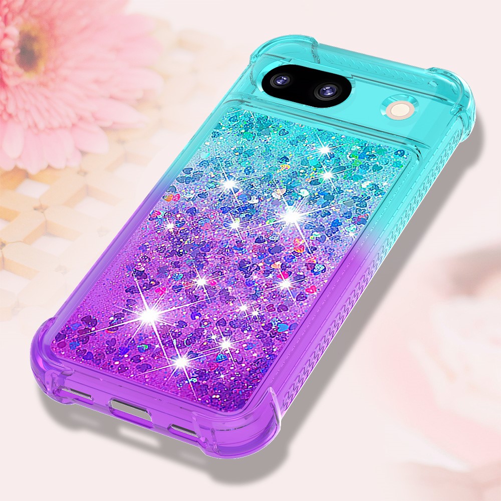 Pixel 8a Glitter-Hülle – Farbverlauf mit funkelndem Puder
