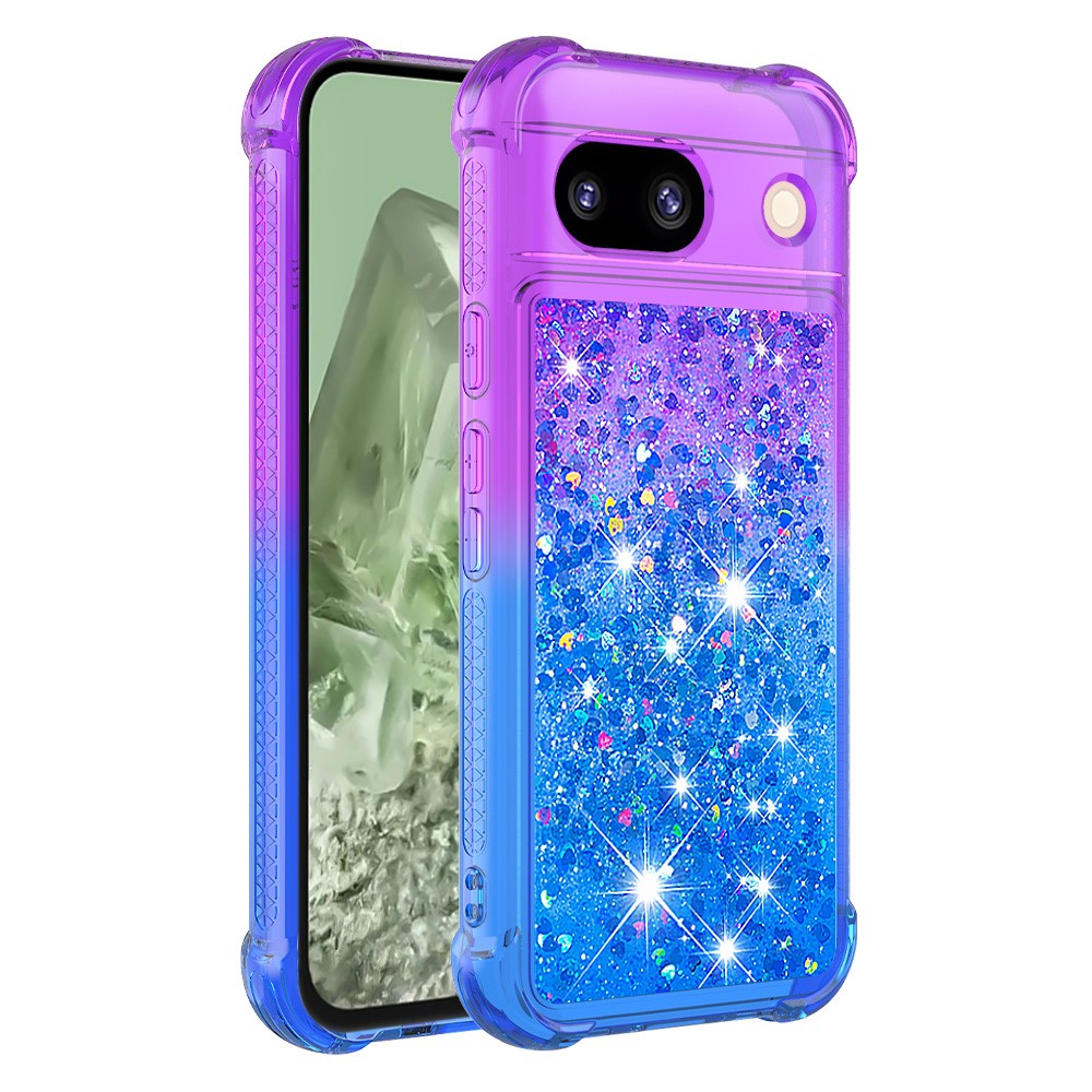 Pixel 8a Glitter-Hülle – Farbverlauf mit funkelndem Puder