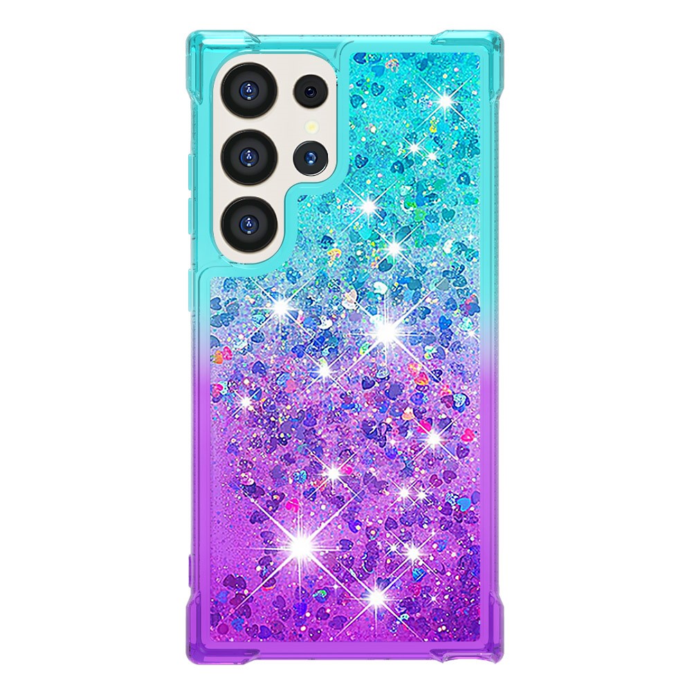 Galaxy S24 Ultra Glitter-Hülle – Farbverlauf mit funkelndem Puder
