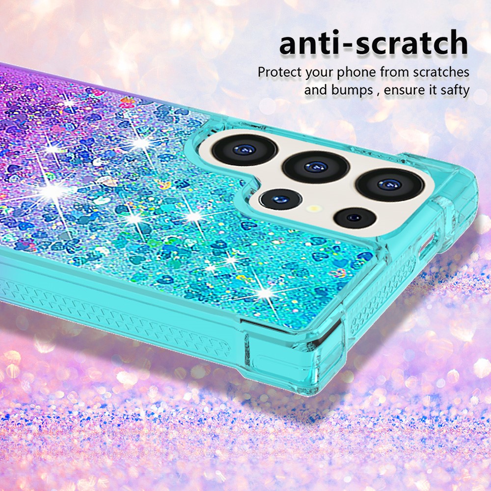 Galaxy S24 Ultra Glitter-Hülle – Farbverlauf mit funkelndem Puder