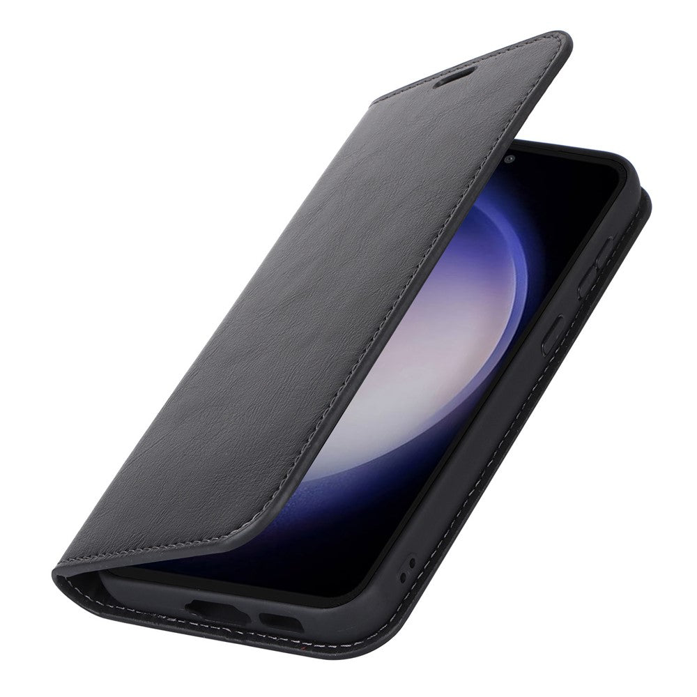 Galaxy S23 FE Echtleder-Hülle mit Kartenfach